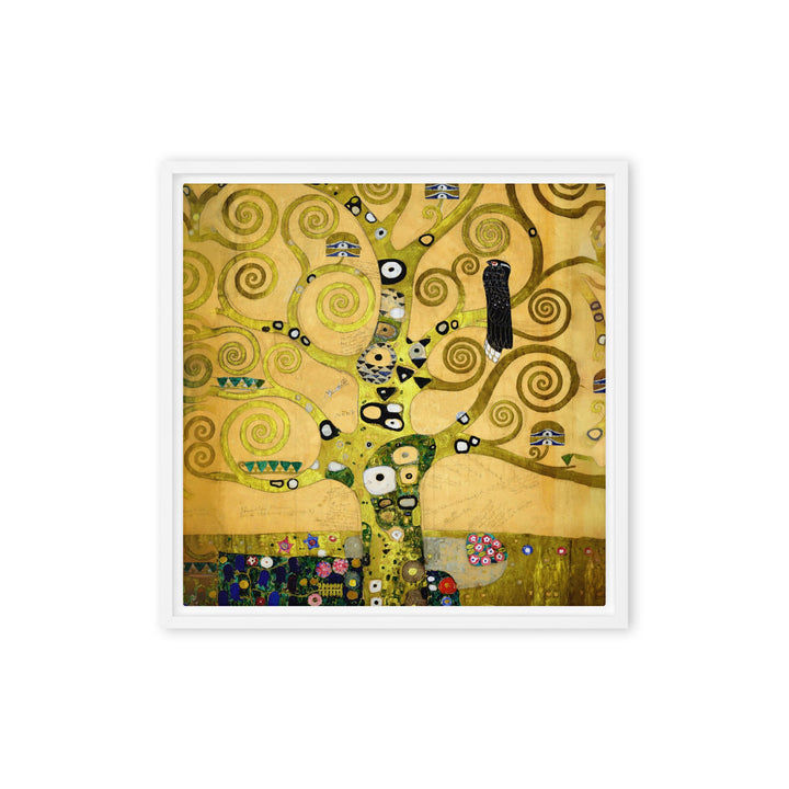 Leinwand - Gustav Klimt, der Lebensbaum Weiß / 41x41 cm (16″×16″) artlia