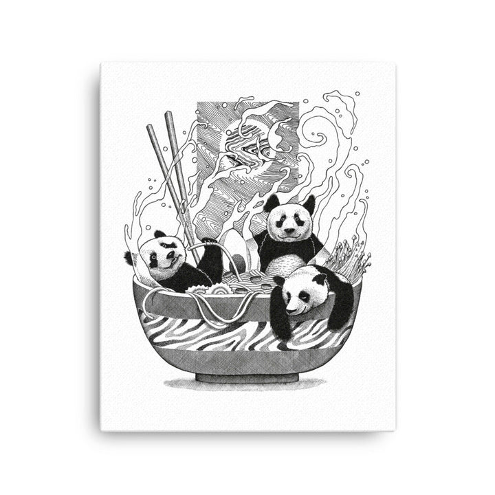 Gerahmte Leinwand - Panda Ramen 41x51 cm (16″×20″) / ohne Rahmen artlia