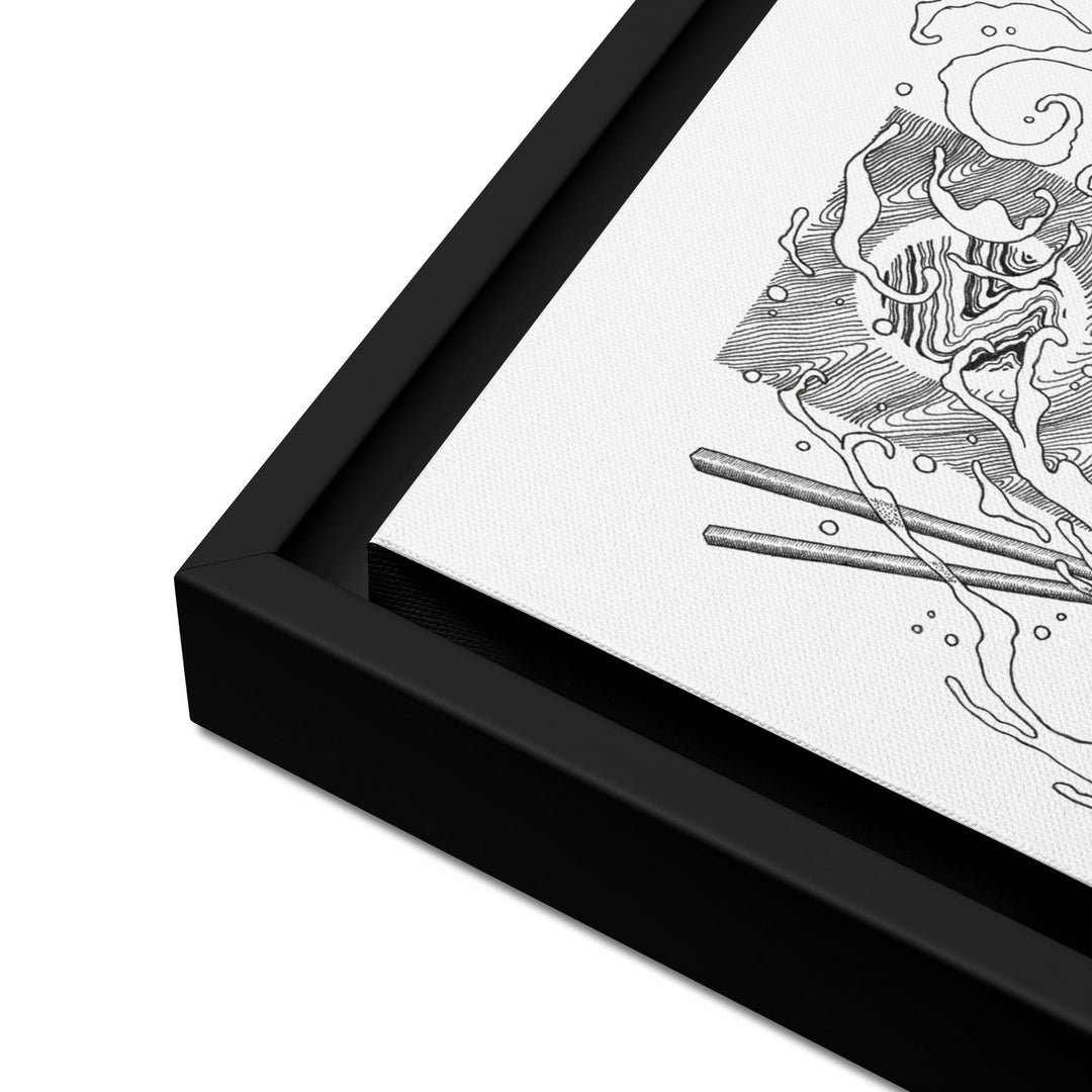 Gerahmte Leinwand - Panda Ramen artlia