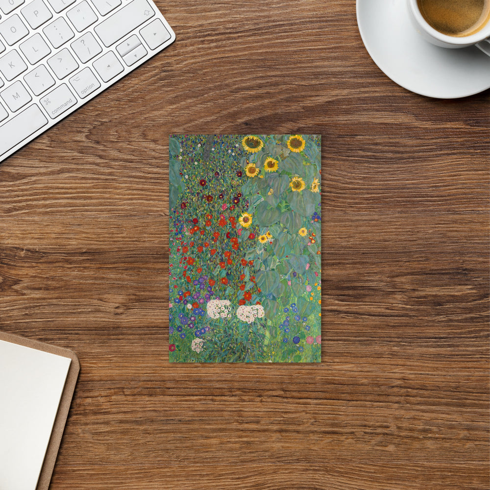 Gustav Klimt, Garten mit Sonnenblumen - Postkarte artlia