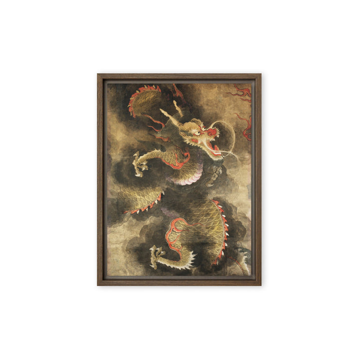 Leinwand - Der Heilige Blaue Drache Braun / 31x41 cm (12″×16″) artlia