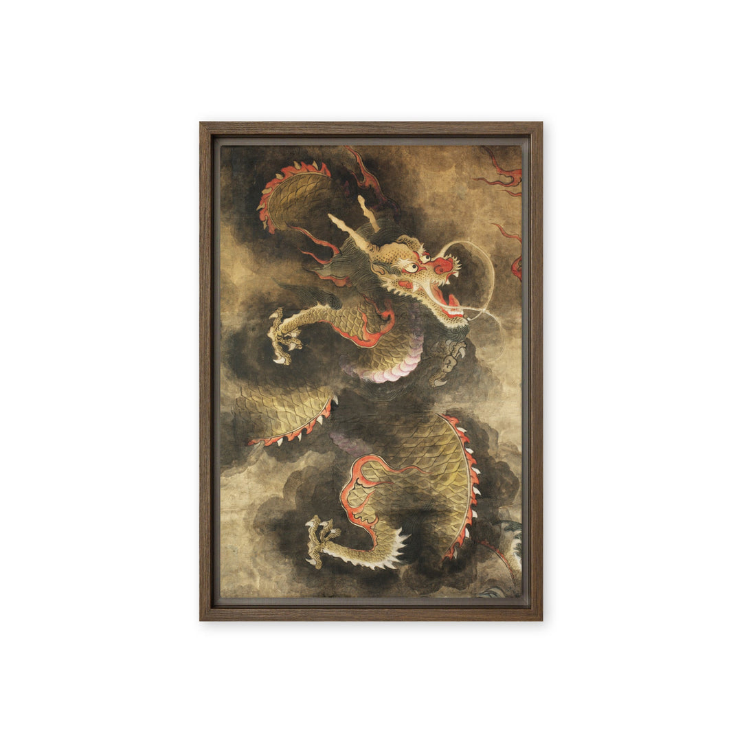 Leinwand - Der Heilige Blaue Drache Braun / 31x46 cm (12″×18″) artlia