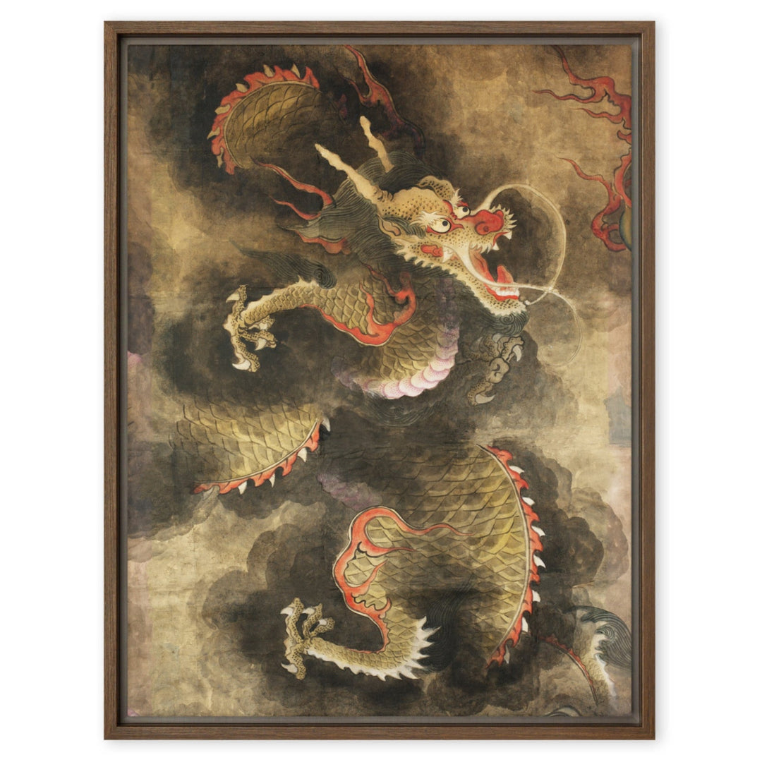 Leinwand - Der Heilige Blaue Drache Braun / 46x61 cm (18″×24″) artlia