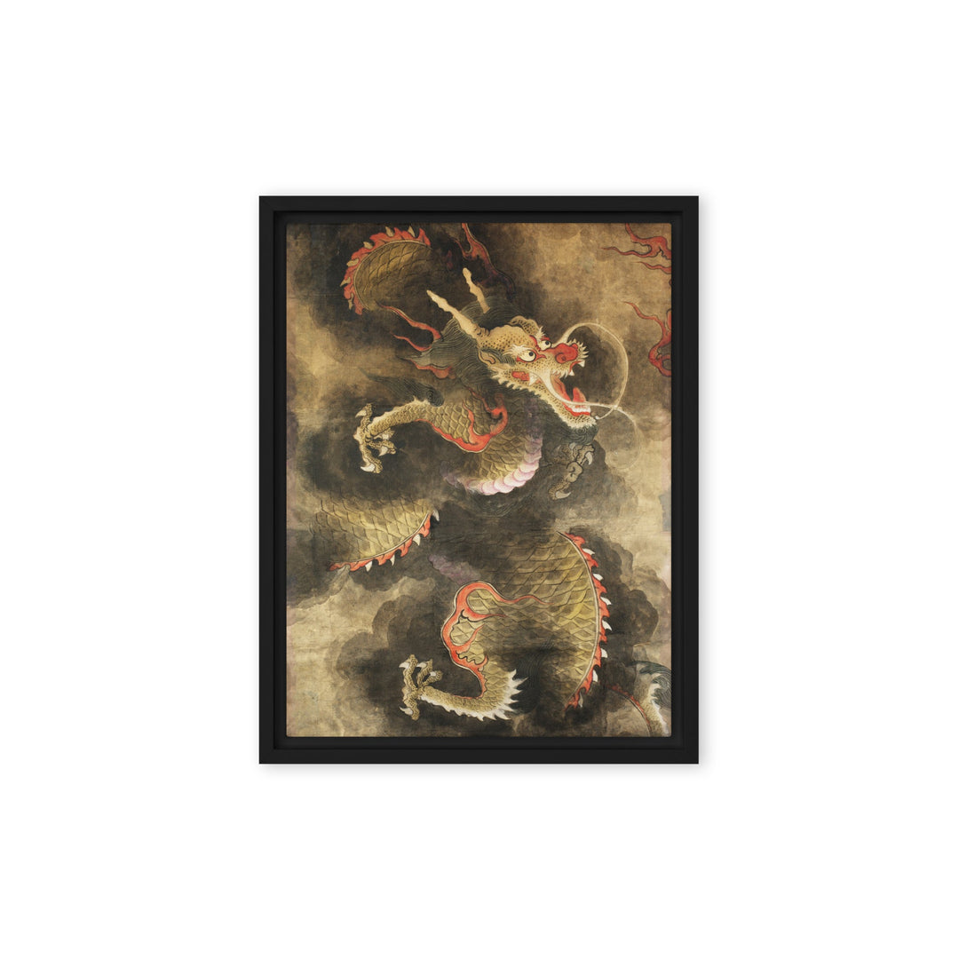 Leinwand - Der Heilige Blaue Drache Schwarz / 31x41 cm (12″×16″) artlia