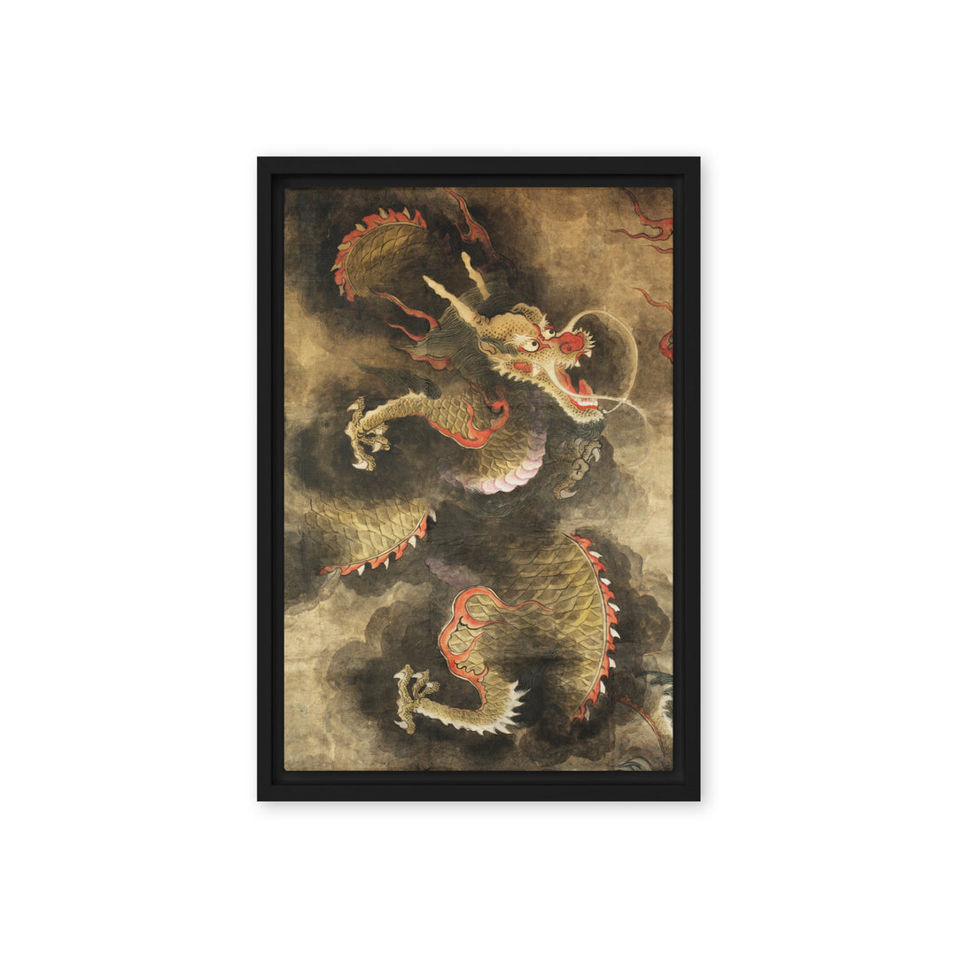 Leinwand - Der Heilige Blaue Drache Schwarz / 31x46 cm (12″×18″) artlia