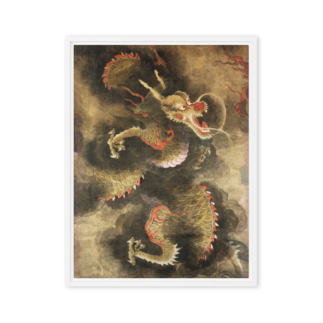Leinwand - Der Heilige Blaue Drache Weiß / 46x61 cm (18″×24″) artlia