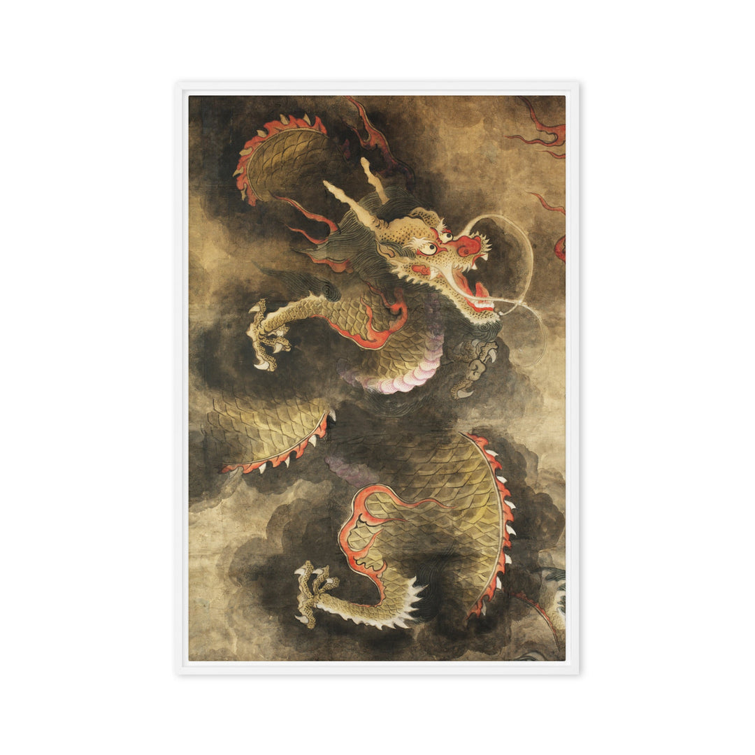 Leinwand - Der Heilige Blaue Drache Weiß / 51x76 cm (20″×30″) artlia