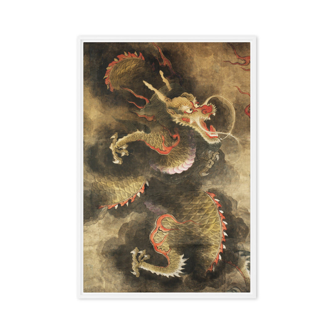 Leinwand - Der Heilige Blaue Drache Weiß / 61x91 cm (24″×36″) artlia