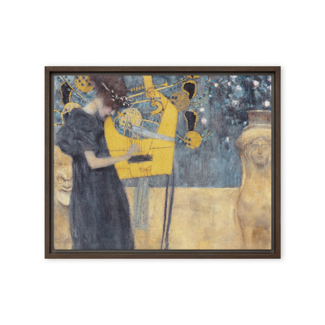 Leinwand - Gustav Klimt, Die Musik Braun / 41x51 cm (16″×20″) artlia