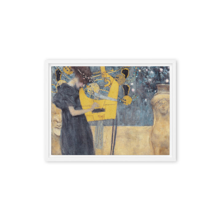 Leinwand - Gustav Klimt, Die Musik Weiß / 31x41 cm (12″×16″) artlia