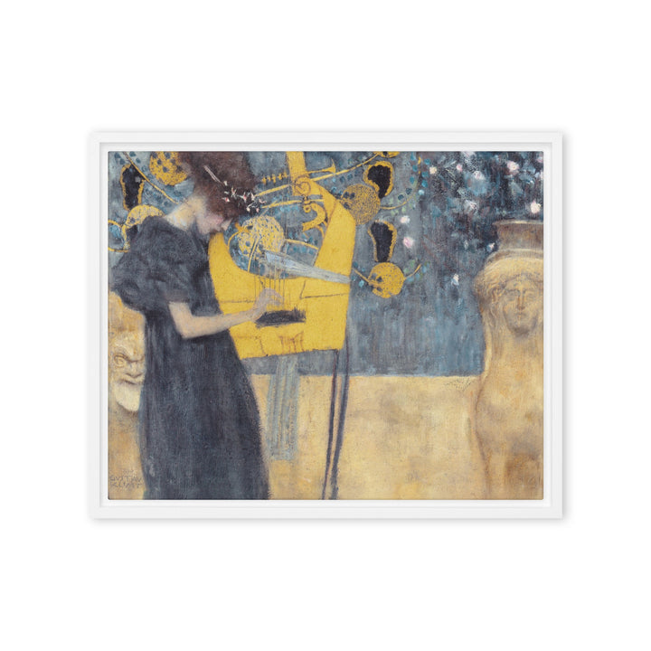 Leinwand - Gustav Klimt, Die Musik Weiß / 41x51 cm (16″×20″) artlia