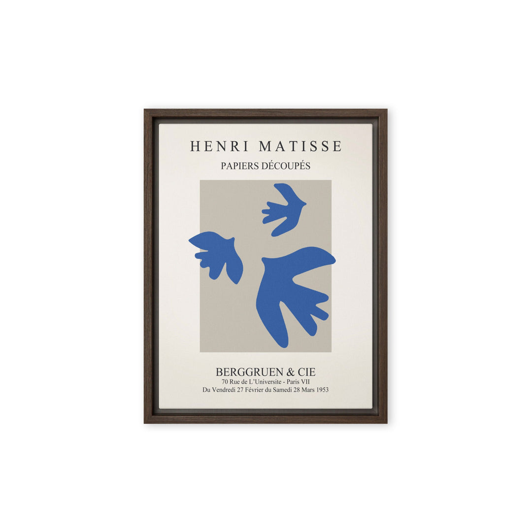 Leinwand - Henri Matisse, blaue Vögel Braun / 31x41 cm (12″×16″) artlia