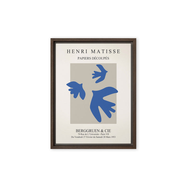 Leinwand - Henri Matisse, blaue Vögel Braun / 31x41 cm (12″×16″) artlia