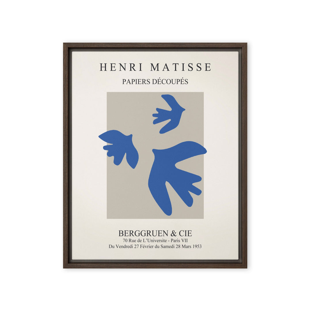 Leinwand - Henri Matisse, blaue Vögel Braun / 41x51 cm (16″×20″) artlia
