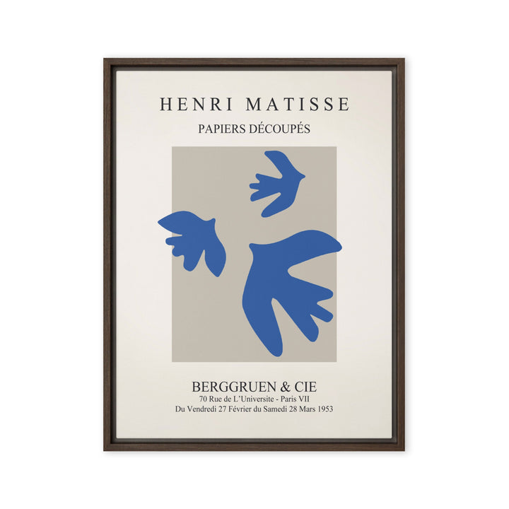 Leinwand - Henri Matisse, blaue Vögel Braun / 46x61 cm (18″×24″) artlia