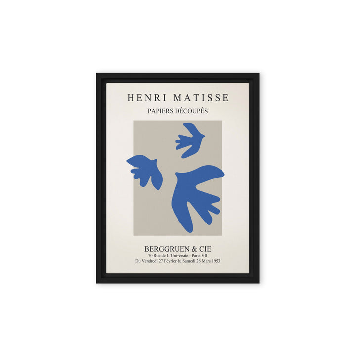 Leinwand - Henri Matisse, blaue Vögel Schwarz / 31x41 cm (12″×16″) artlia