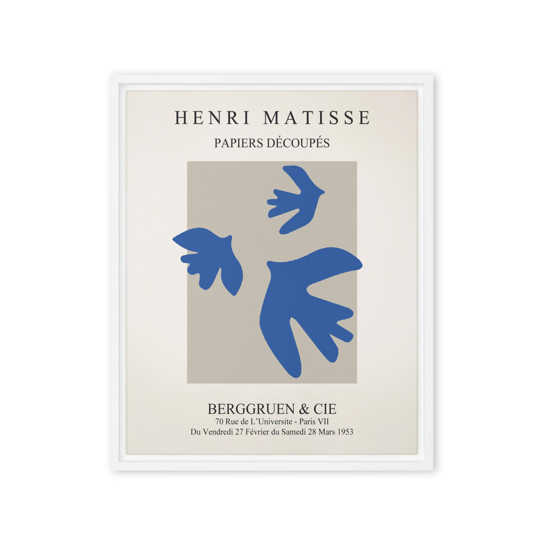 Leinwand - Henri Matisse, blaue Vögel Weiß / 41x51 cm (16″×20″) artlia