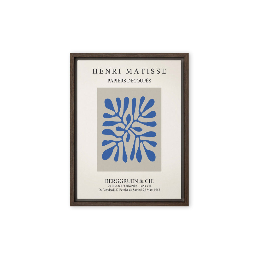 Leinwand - Henri Matisse, Papier Découpés blaue Blätter Braun / 31x41 cm (12″×16″) artlia