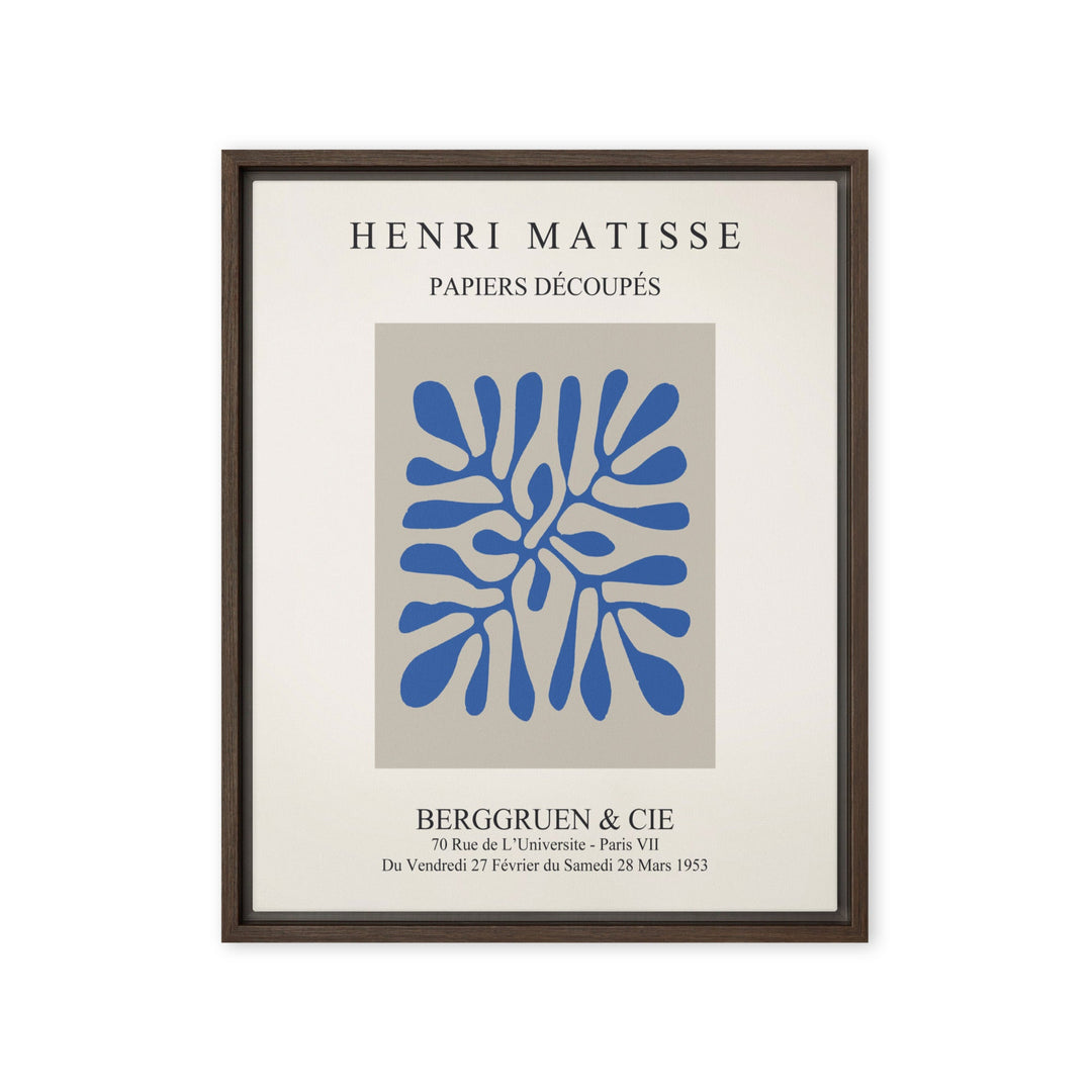 Leinwand - Henri Matisse, Papier Découpés blaue Blätter Braun / 41x51 cm (16″×20″) artlia