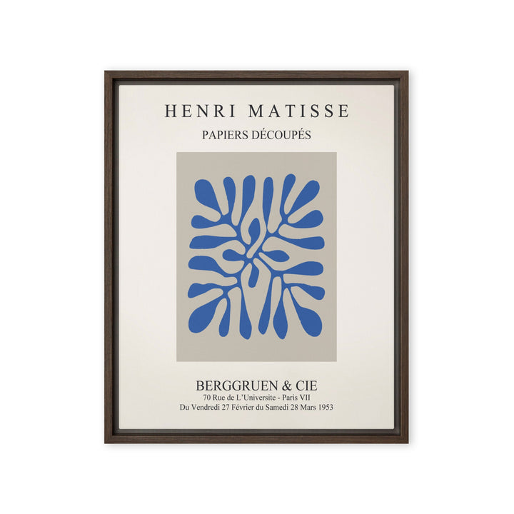 Leinwand - Henri Matisse, Papier Découpés blaue Blätter Braun / 41x51 cm (16″×20″) artlia