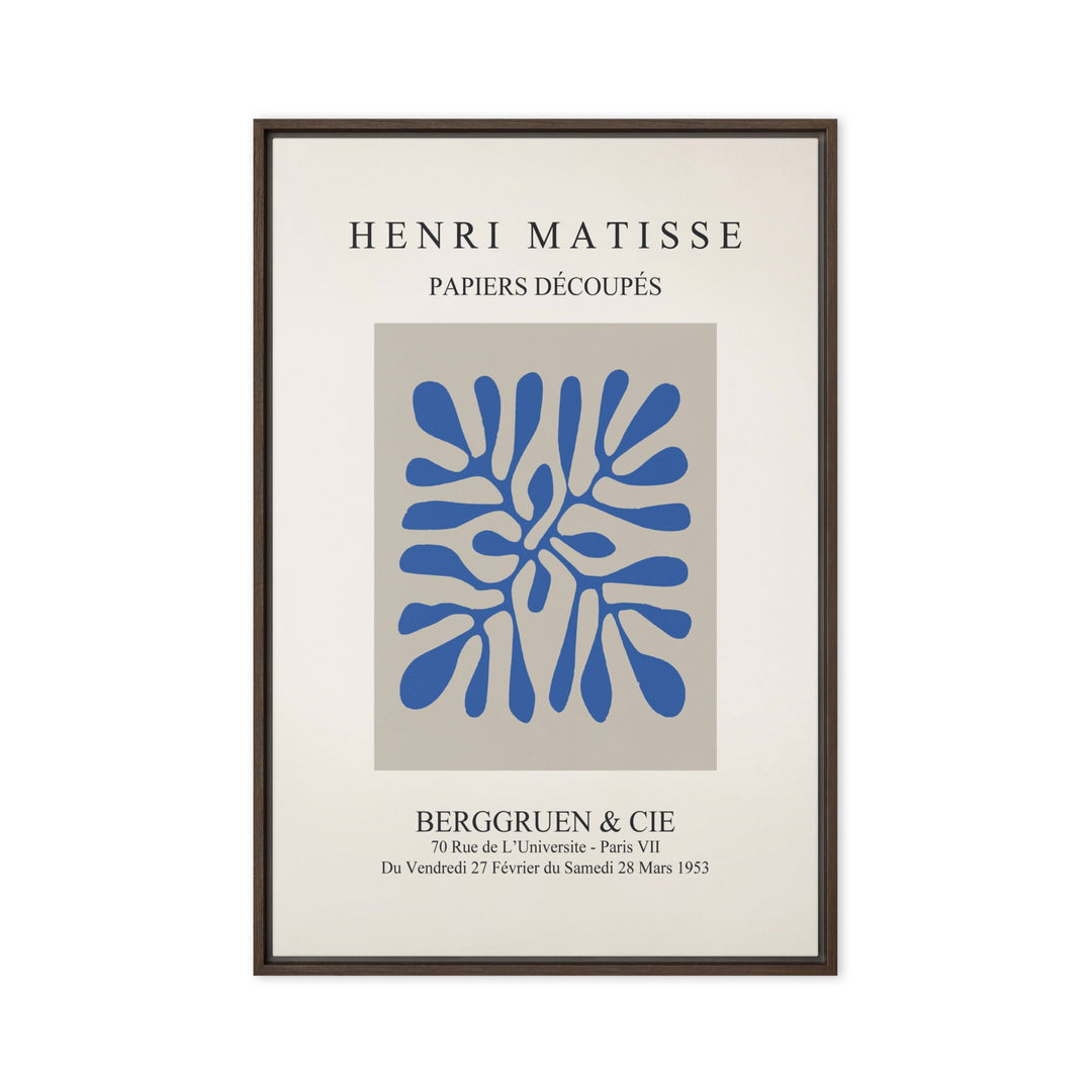 Leinwand - Henri Matisse, Papier Découpés blaue Blätter Braun / 61x91 cm (24″×36″) artlia