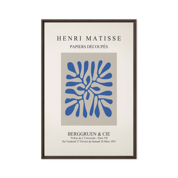 Leinwand - Henri Matisse, Papier Découpés blaue Blätter Braun / 61x91 cm (24″×36″) artlia