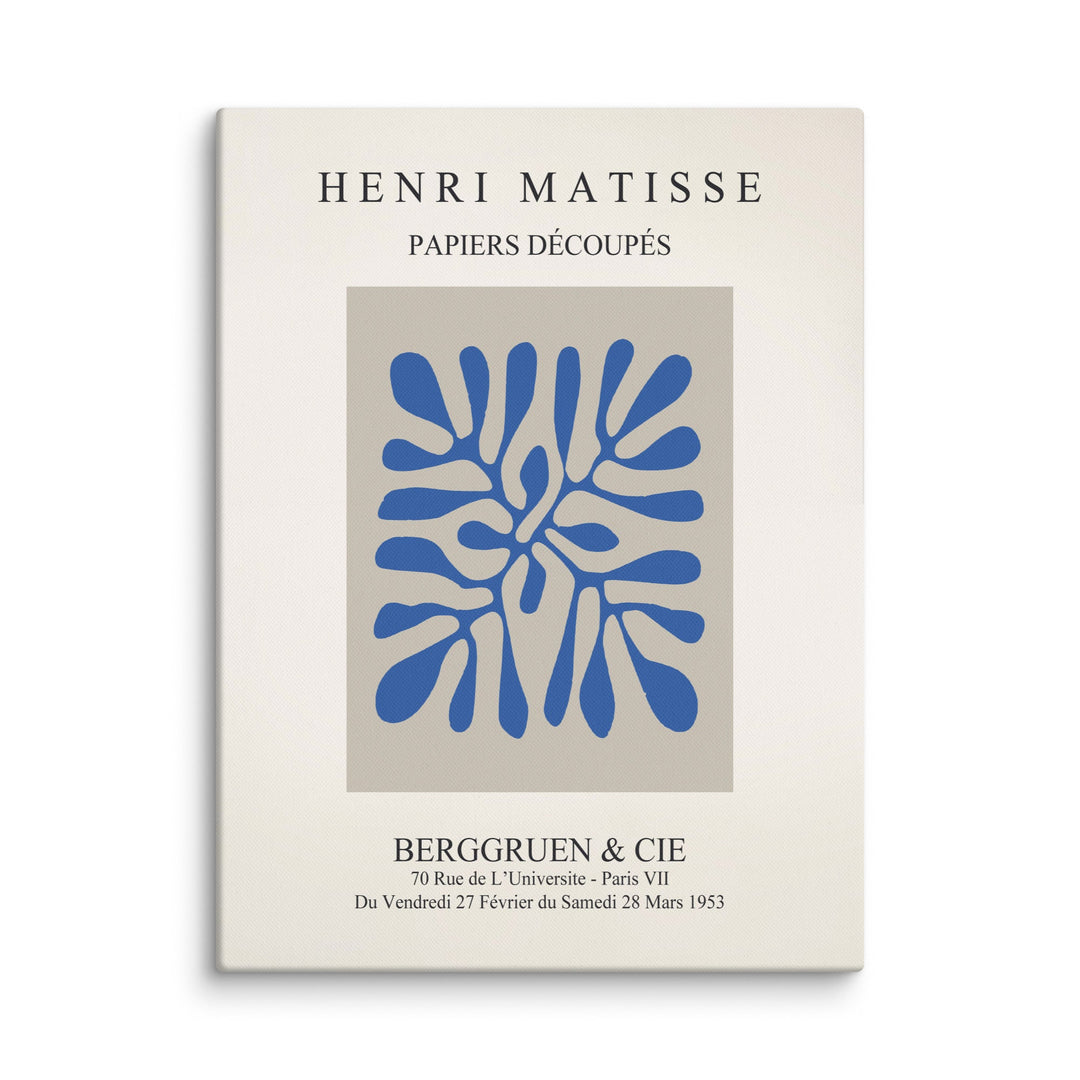 Leinwand - Henri Matisse, Papier Découpés blaue Blätter ohne Rahmen / 31x41 cm (12″×16″) artlia