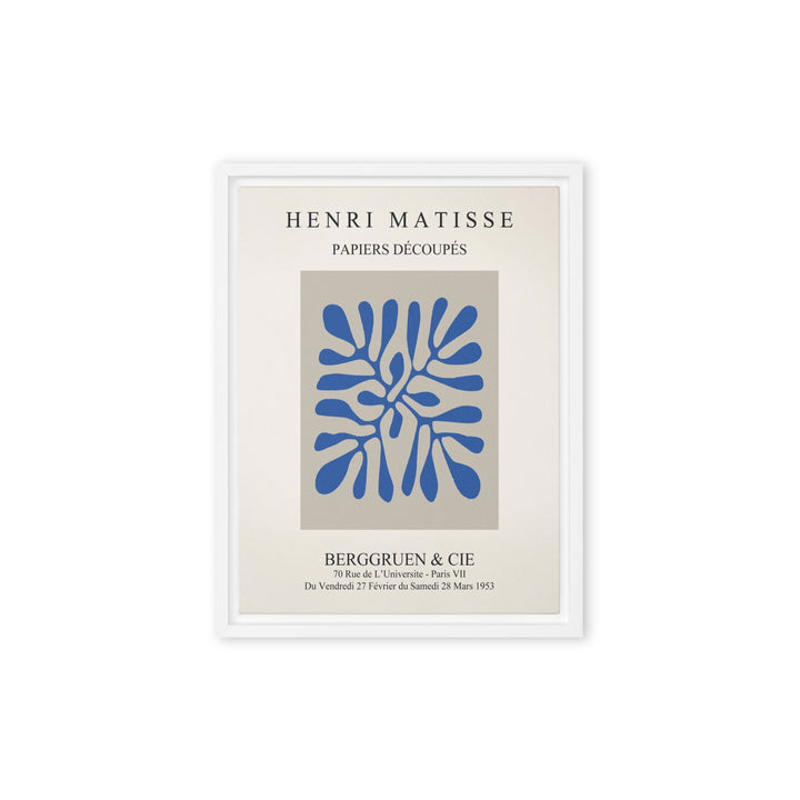 Leinwand - Henri Matisse, Papier Découpés blaue Blätter Weiß / 31x41 cm (12″×16″) artlia