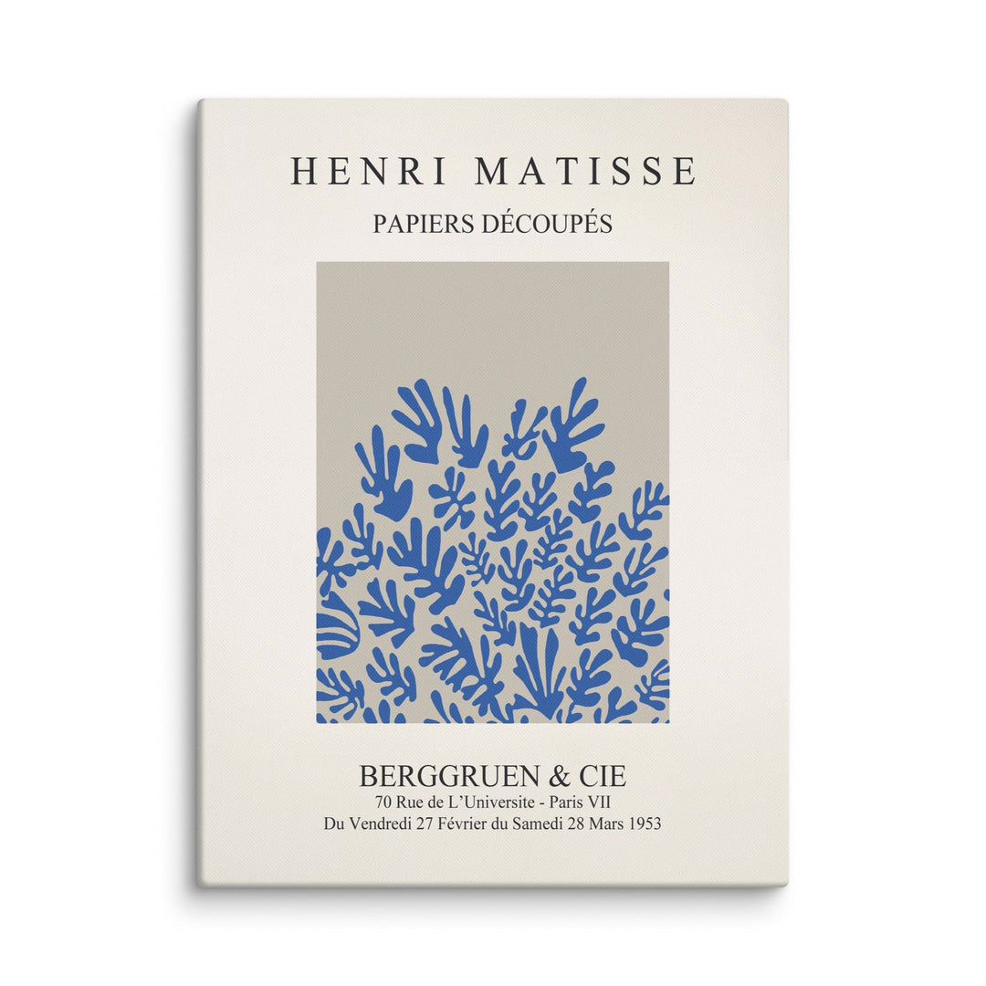 Leinwand - Henri Matisse, Papier Découpés blaue Blumen ohne Rahmen / 31x41 cm (12″×16″) artlia