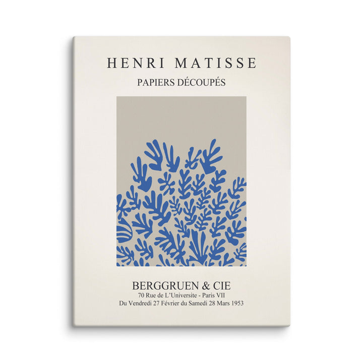 Leinwand - Henri Matisse, Papier Découpés blaue Blumen ohne Rahmen / 31x41 cm (12″×16″) artlia