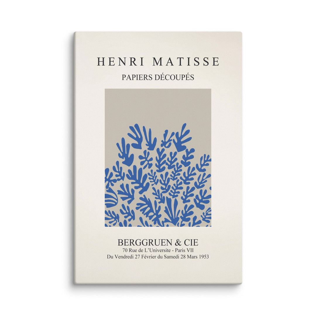 Leinwand - Henri Matisse, Papier Découpés blaue Blumen ohne Rahmen / 61x91 cm (24″×36″) artlia