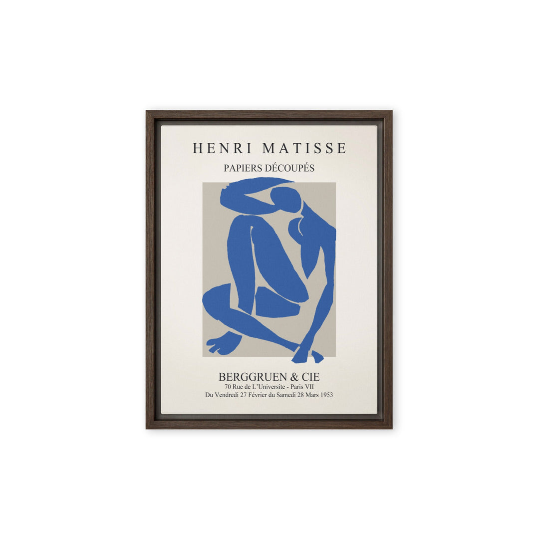 Leinwand - Henri Matisse, Papier Découpés blauer Akt Braun / 31x41 cm (12″×16″) artlia