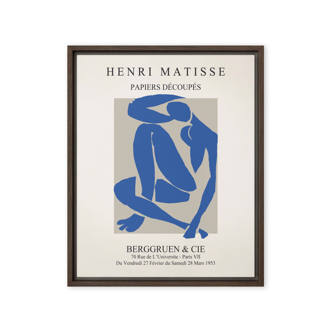 Leinwand - Henri Matisse, Papier Découpés blauer Akt Braun / 41x51 cm (16″×20″) artlia