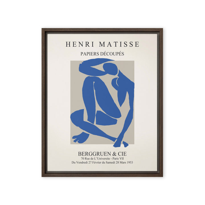 Leinwand - Henri Matisse, Papier Découpés blauer Akt Braun / 41x51 cm (16″×20″) artlia