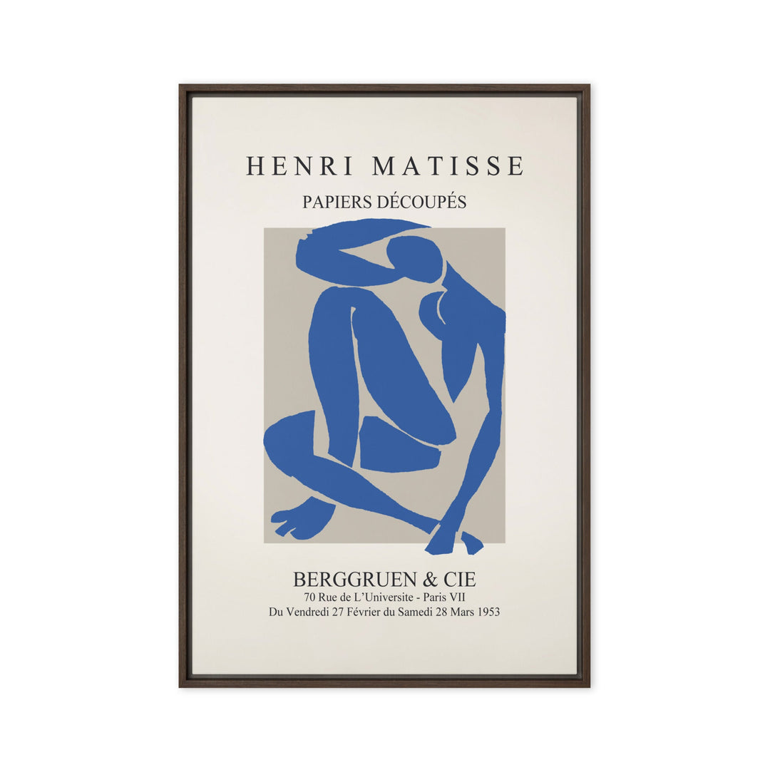 Leinwand - Henri Matisse, Papier Découpés blauer Akt Braun / 61x91 cm (24″×36″) artlia