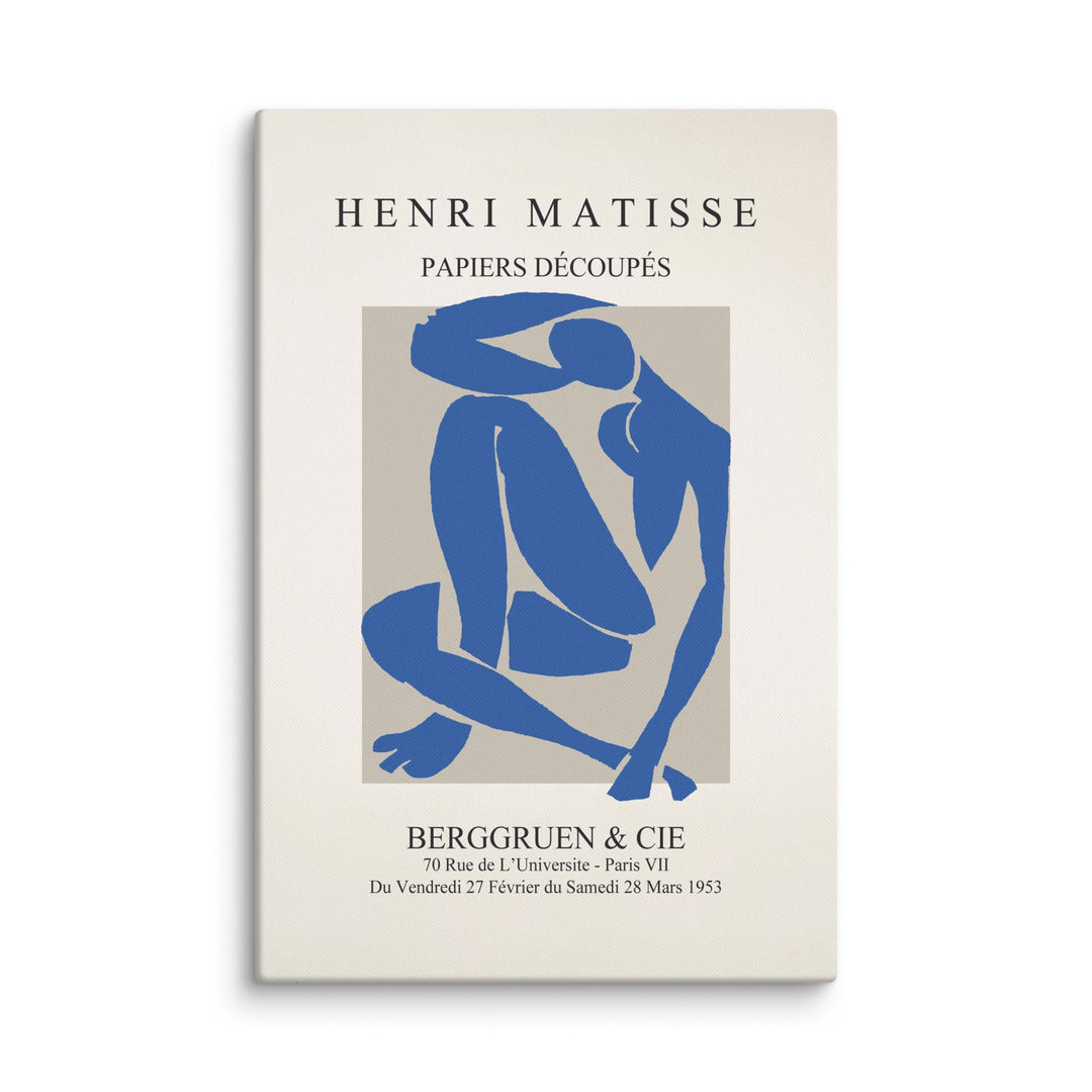 Leinwand - Henri Matisse, Papier Découpés blauer Akt ohne Rahmen / 61x91 cm (24″×36″) artlia