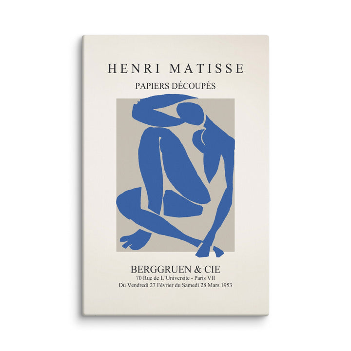 Leinwand - Henri Matisse, Papier Découpés blauer Akt ohne Rahmen / 61x91 cm (24″×36″) artlia