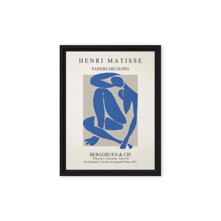 Leinwand - Henri Matisse, Papier Découpés blauer Akt Schwarz / 31x41 cm (12″×16″) artlia