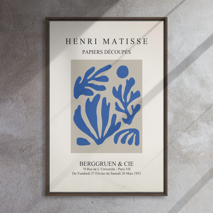 Leinwand - Henri Matisse, Papier Découpés blauer Garten I artlia
