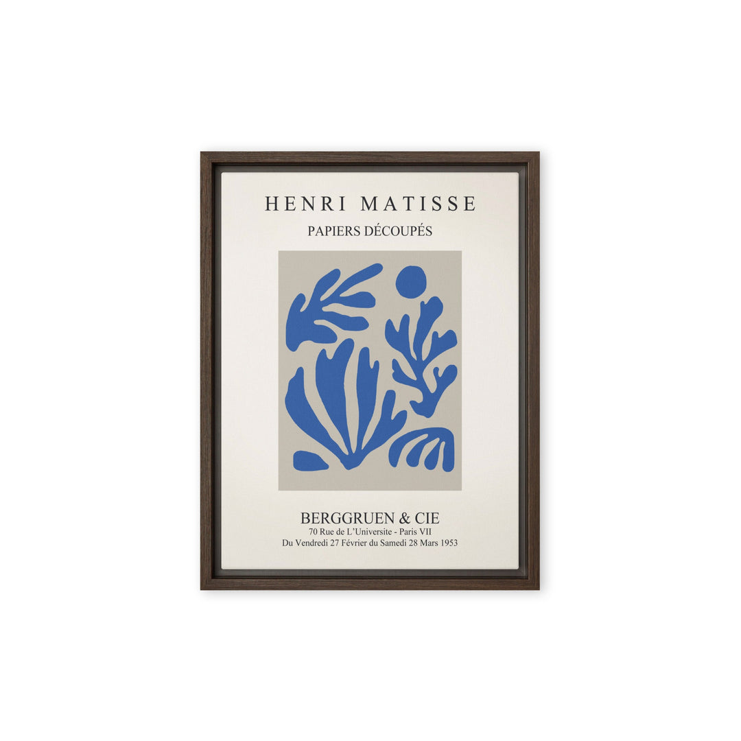 Leinwand - Henri Matisse, Papier Découpés blauer Garten I Braun / 31x41 cm (12″×16″) artlia