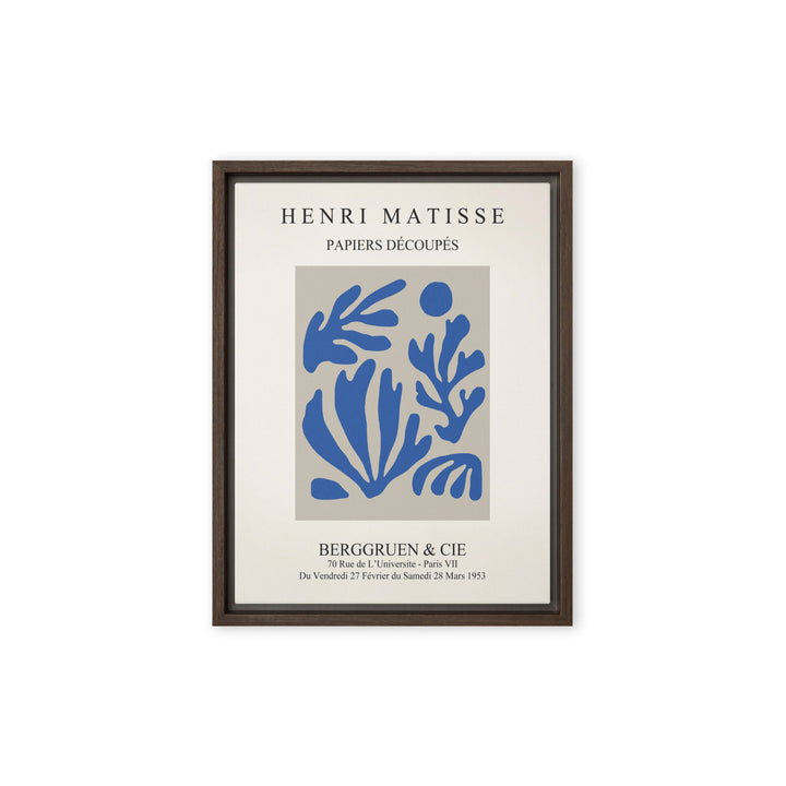 Leinwand - Henri Matisse, Papier Découpés blauer Garten I Braun / 31x41 cm (12″×16″) artlia