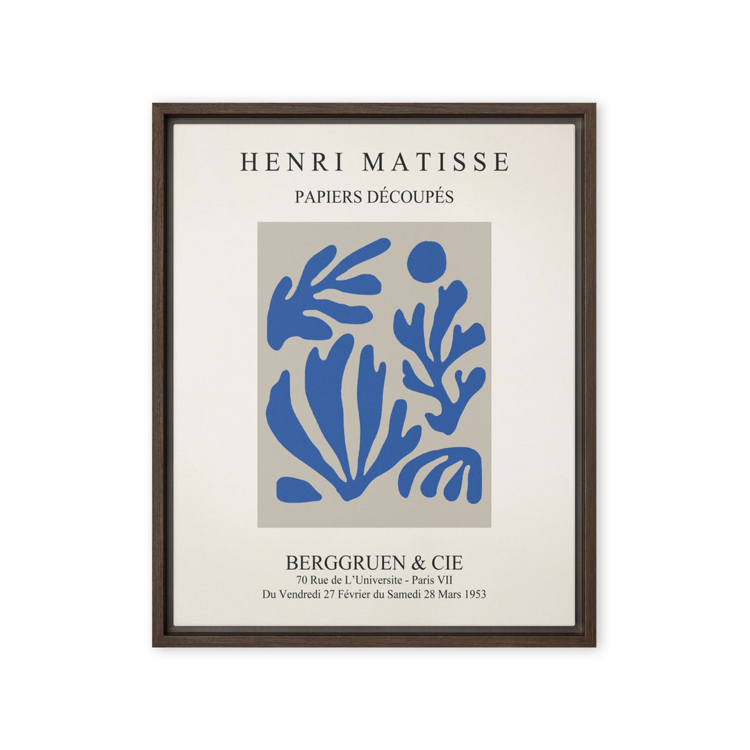 Leinwand - Henri Matisse, Papier Découpés blauer Garten I Braun / 41x51 cm (16″×20″) artlia