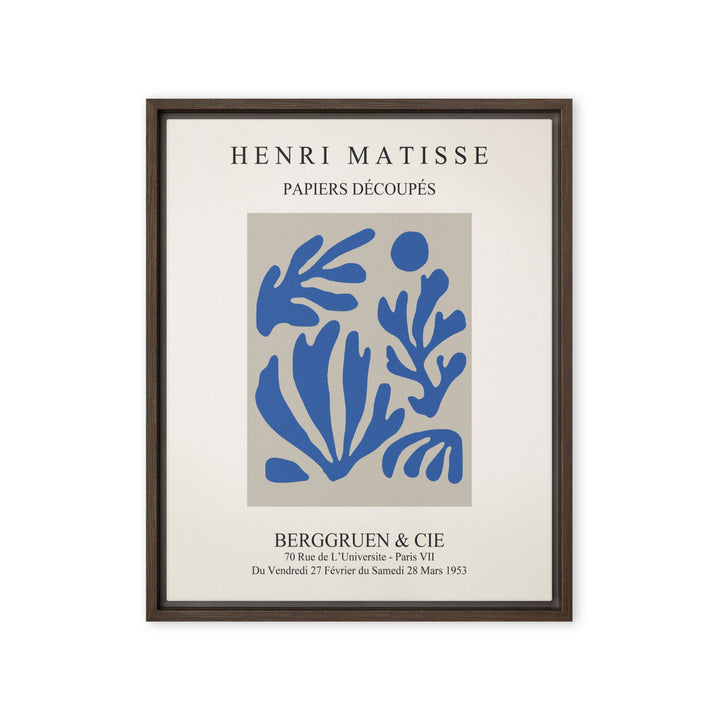 Leinwand - Henri Matisse, Papier Découpés blauer Garten I Braun / 41x51 cm (16″×20″) artlia