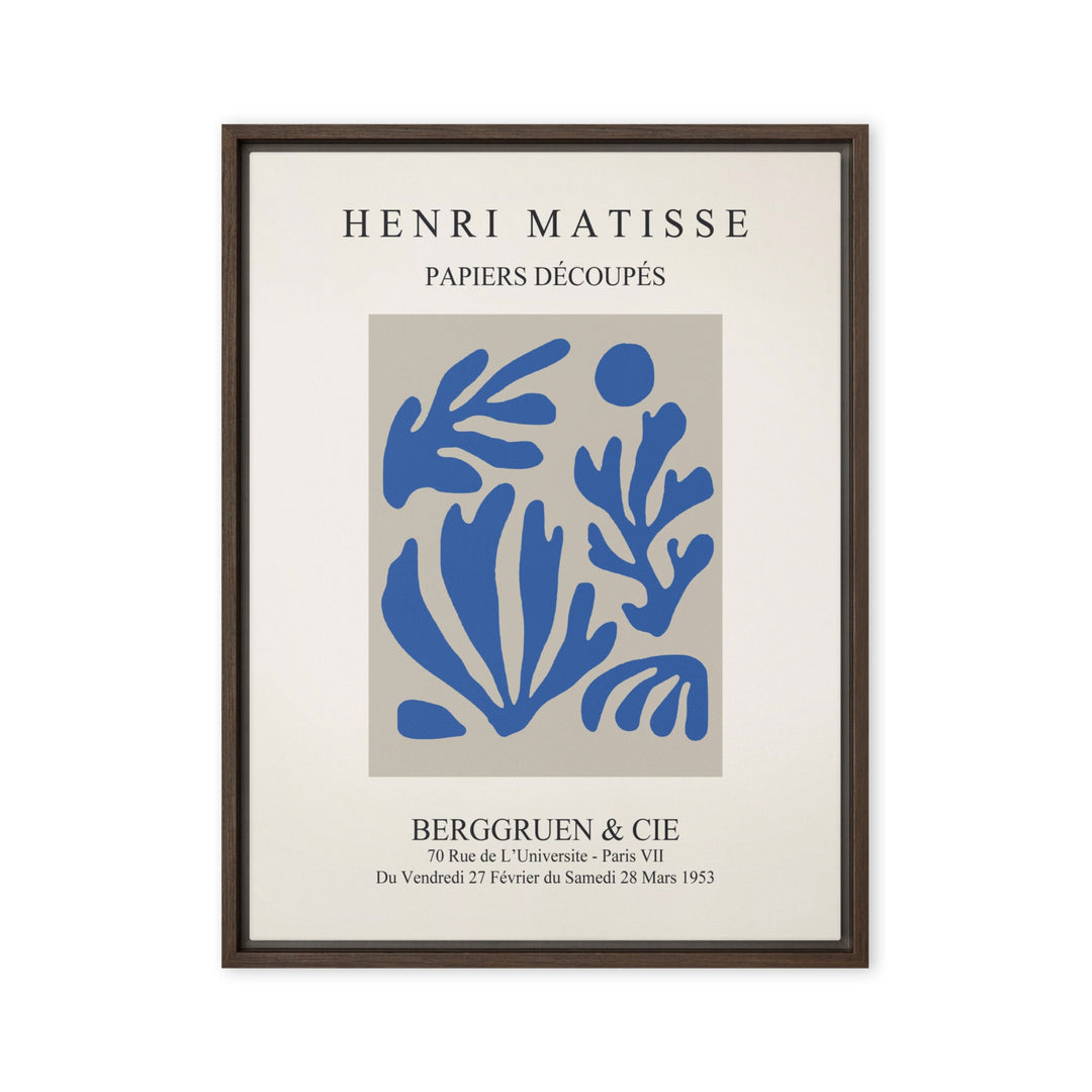 Leinwand - Henri Matisse, Papier Découpés blauer Garten I Braun / 46x61 cm (18″×24″) artlia