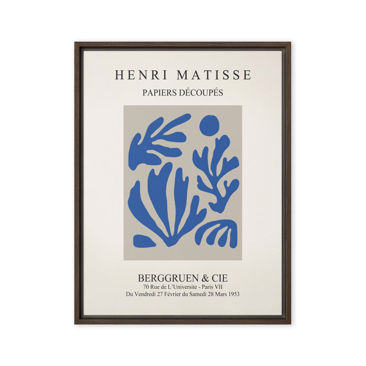 Leinwand - Henri Matisse, Papier Découpés blauer Garten I Braun / 46x61 cm (18″×24″) artlia