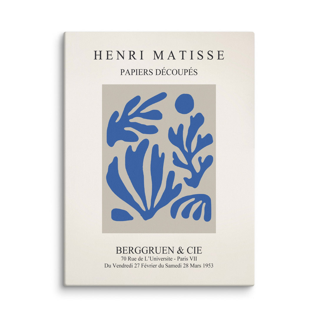 Leinwand - Henri Matisse, Papier Découpés blauer Garten I ohne Rahmen / 31x41 cm (12″×16″) artlia