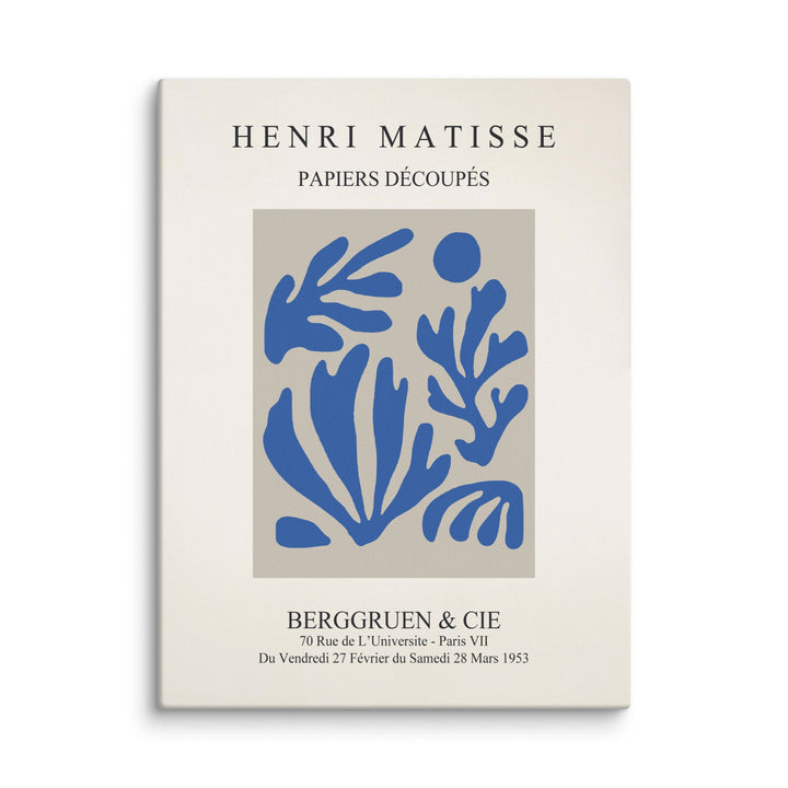 Leinwand - Henri Matisse, Papier Découpés blauer Garten I ohne Rahmen / 31x41 cm (12″×16″) artlia