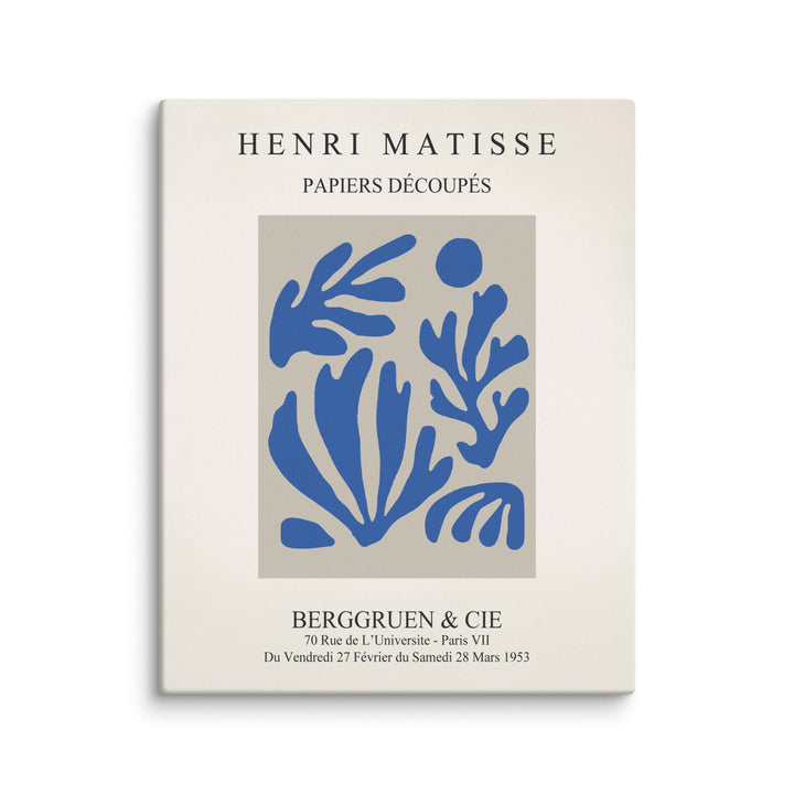 Leinwand - Henri Matisse, Papier Découpés blauer Garten I ohne Rahmen / 41x51 cm (16″×20″) artlia