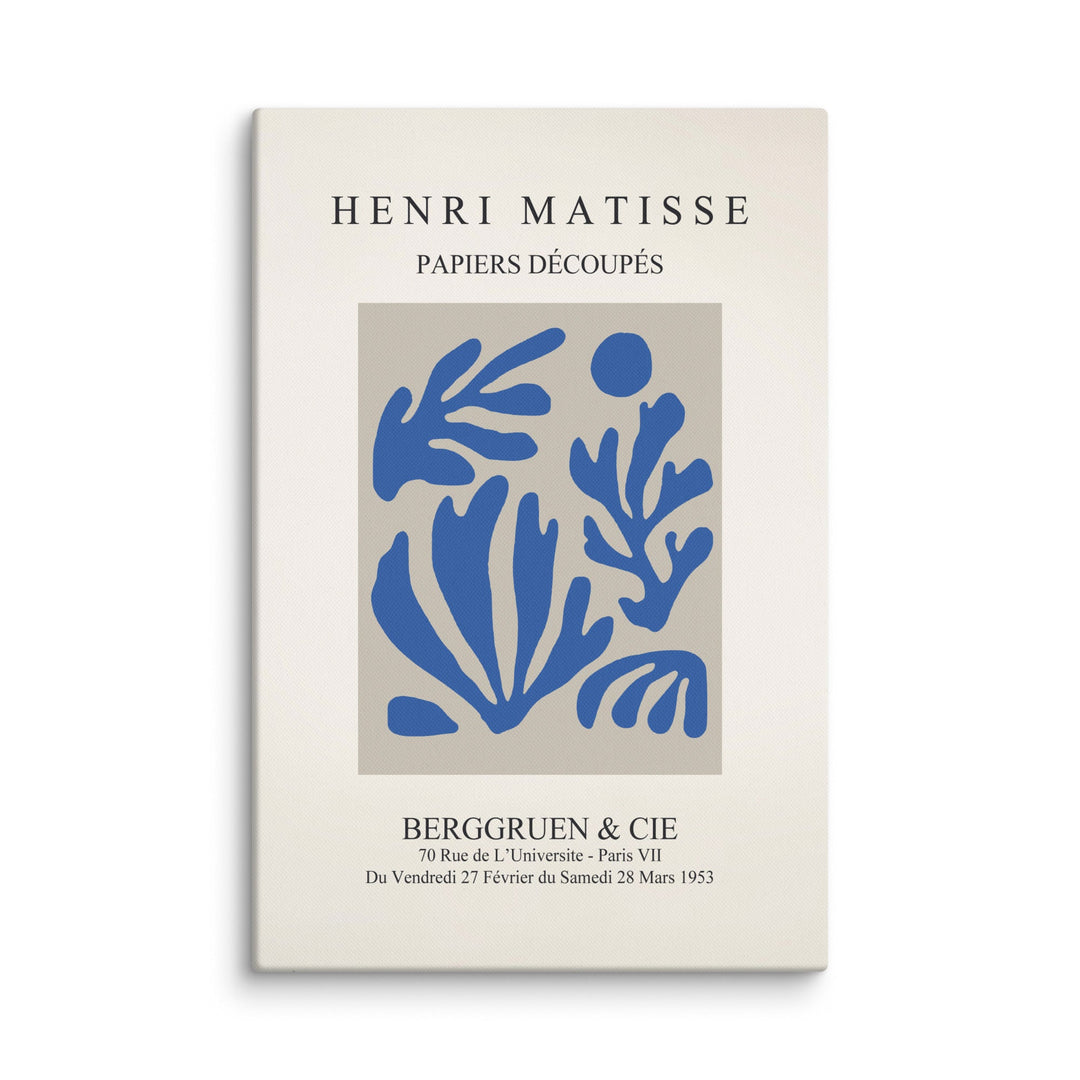 Leinwand - Henri Matisse, Papier Découpés blauer Garten I ohne Rahmen / 61x91 cm (24″×36″) artlia