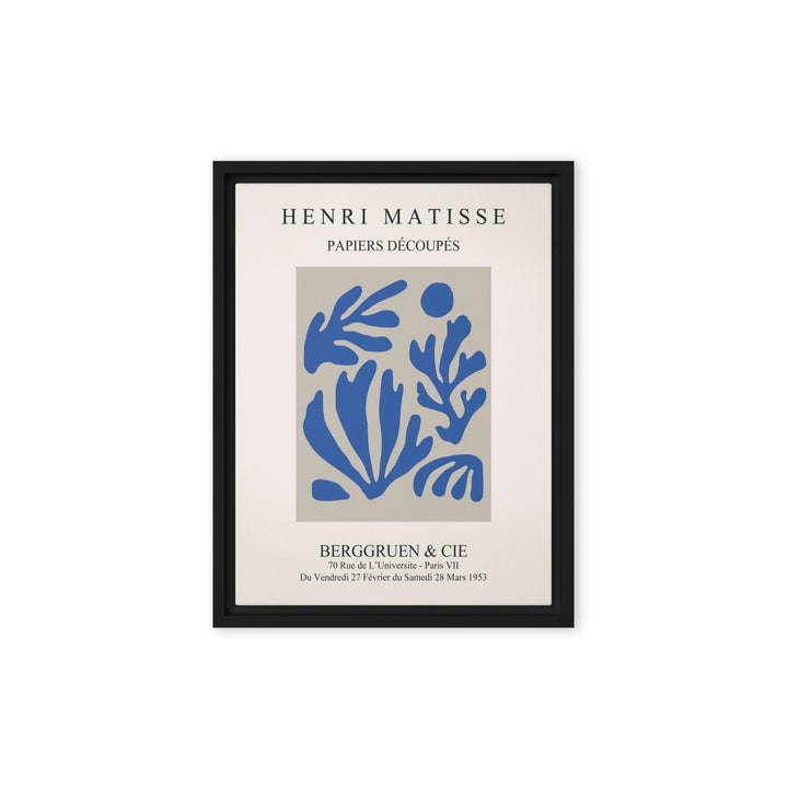 Leinwand - Henri Matisse, Papier Découpés blauer Garten I Schwarz / 31x41 cm (12″×16″) artlia
